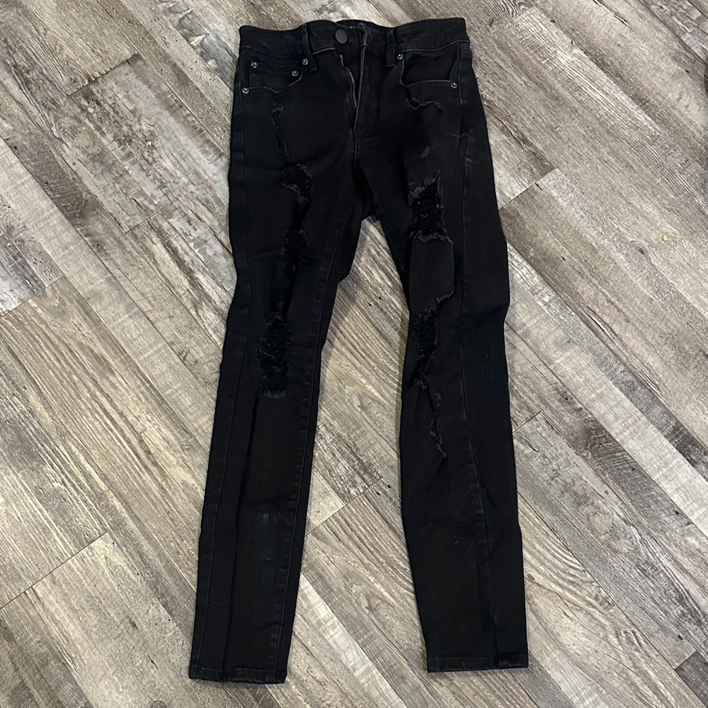 Black Distressed Jeans